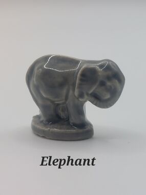 Vintage Red Rose Tea Miniature Wade Whimsies Porcelain Figurines, Elephant